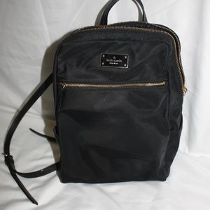 Small Kate Spade Black Nylon Backpack